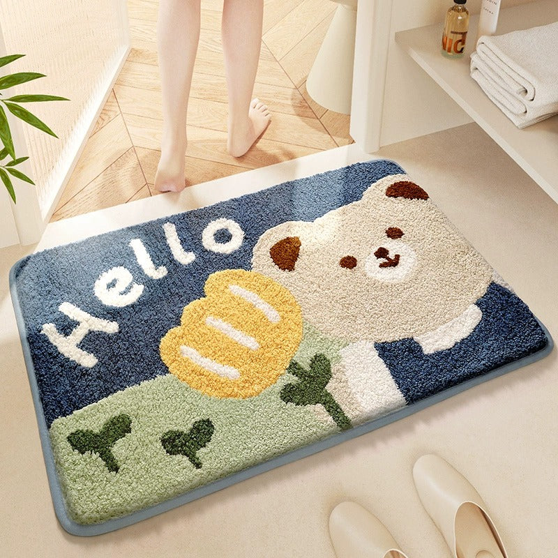 Bathroom Mat Absorbent Non-Slip | SouthCaf Soft Floor Rug