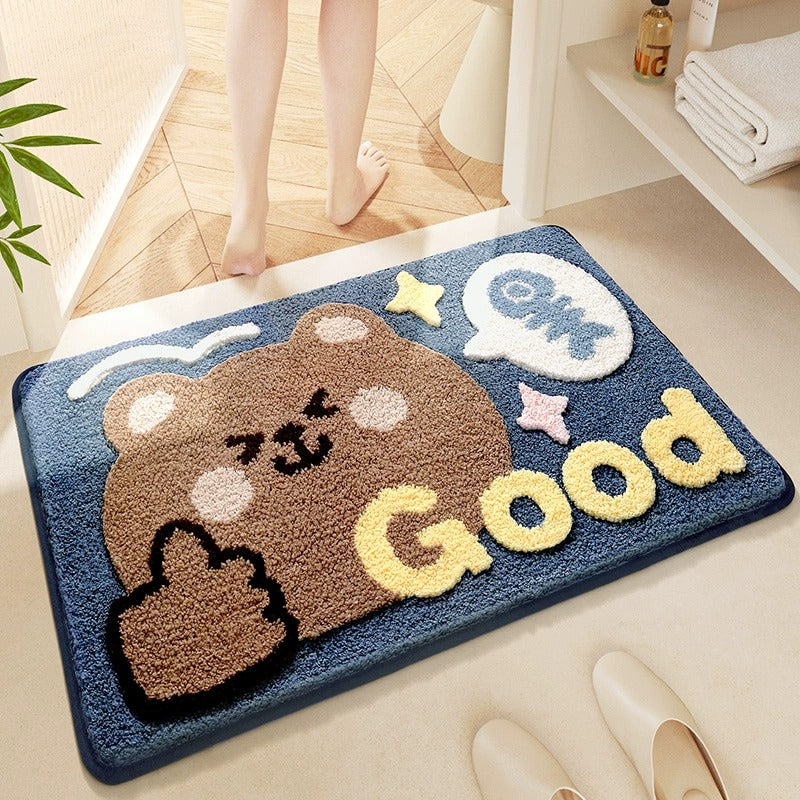Bathroom Mat Absorbent Non-Slip | SouthCaf Soft Floor Rug