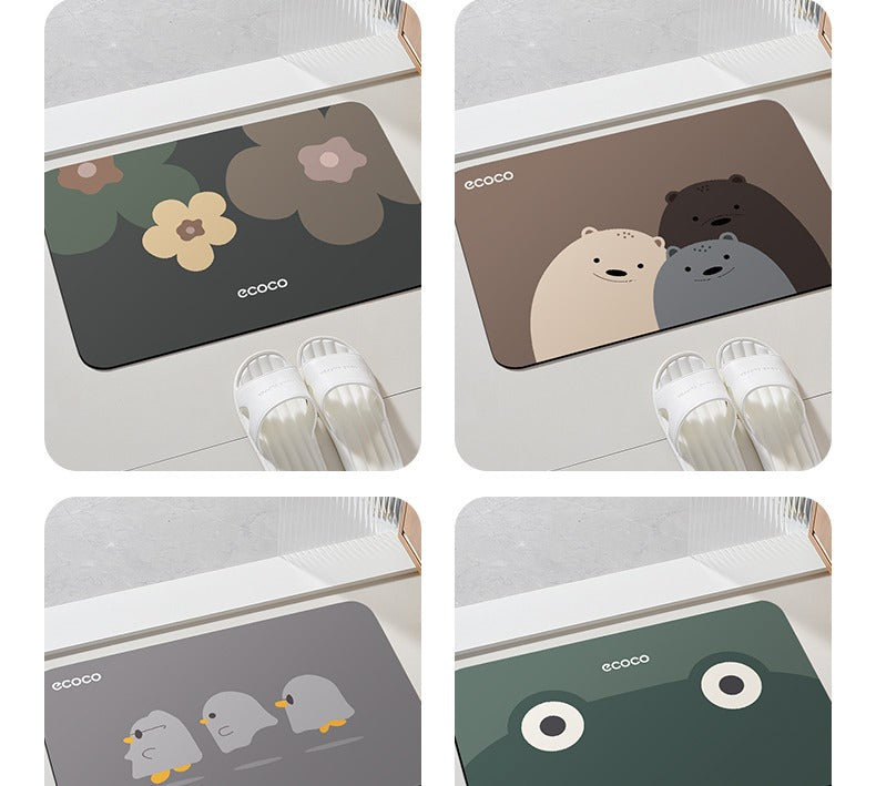 Stone Bath Mat Quick Dry Diatomite Rug | SouthCaf Non-Slip Mat