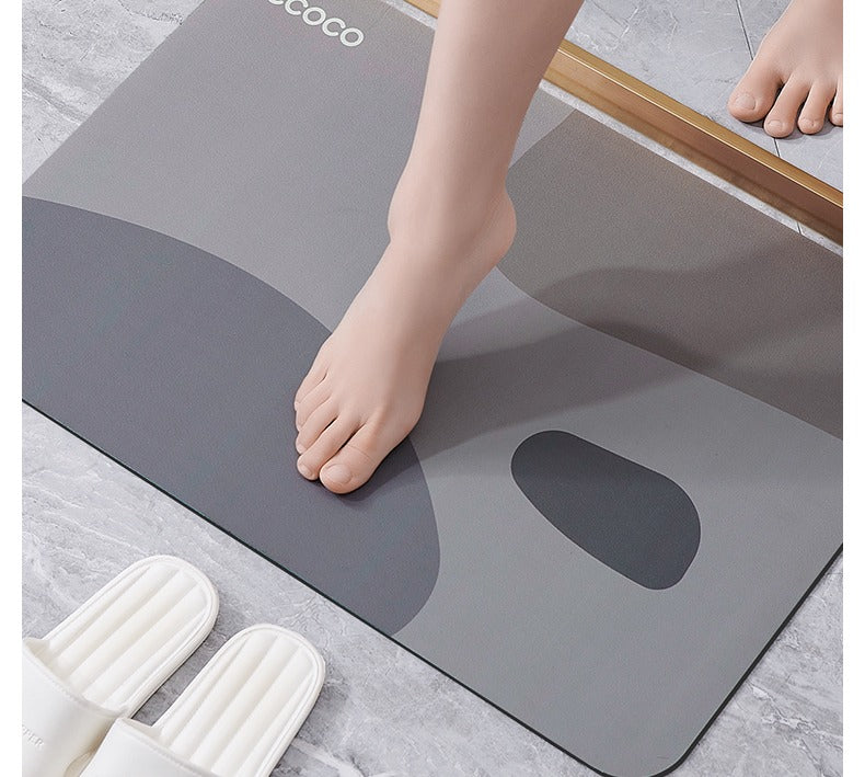 Stone Bath Mat Quick Dry Diatomite Rug | SouthCaf Non-Slip Mat